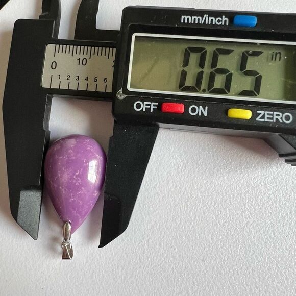 Phosphosiderite Crystal Pendant Silver 925 (#3) - Picture 7 of 9